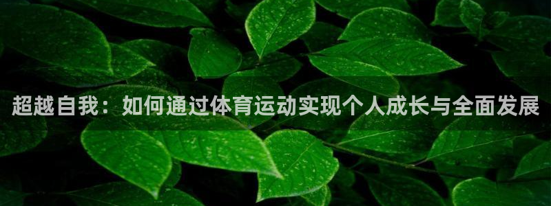 中山熊猫体育：超越自我：如何通过体育运动实现个人成长与全面发展